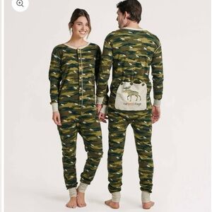 Camooseflage Adult Unisex Onesie Camouflage/Moose Print Pajama Sz XL Hatley
